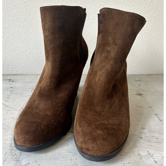 Vince Camuto Hessa ankle boot leather suede fall boho rustic short chellsa 9.5 - Picture 3 of 10